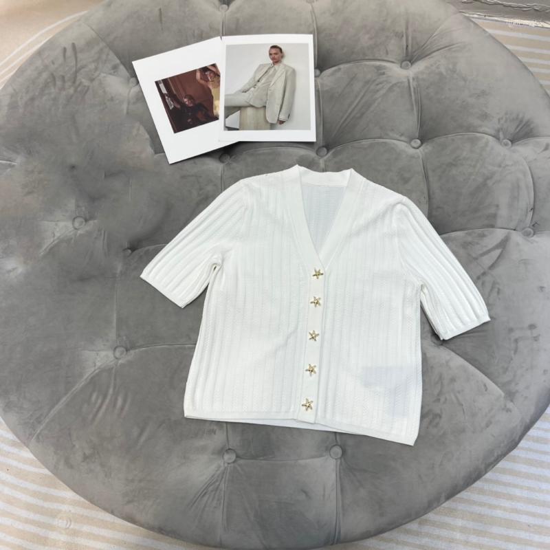 

Women' Knits & Tees Women Fashion Mid-sleeve Sexy Metal Button Vertical Stripe Knitted Cardigan 0701Women' Mari22