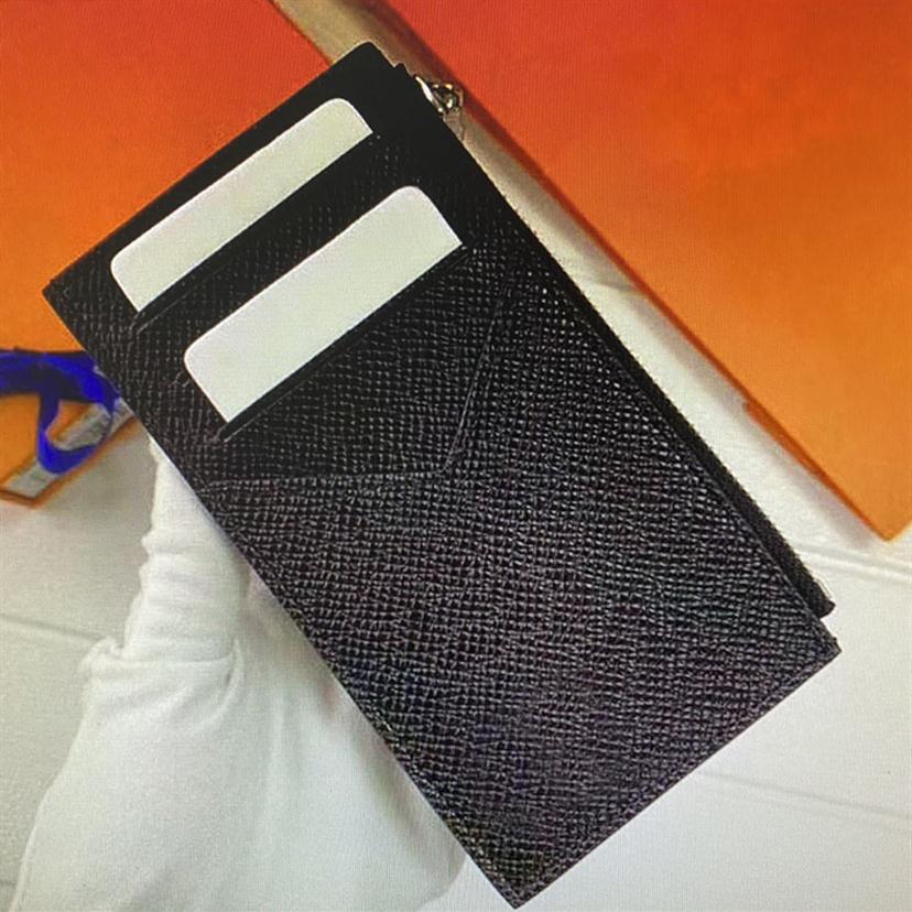 

NEW COIN CARD HOLDER Fashion Zipped Pocket Organiser Women Coin Card Holders Zippy Case Purses Men Multiple Wallet Passport Cov2539, With dust bag