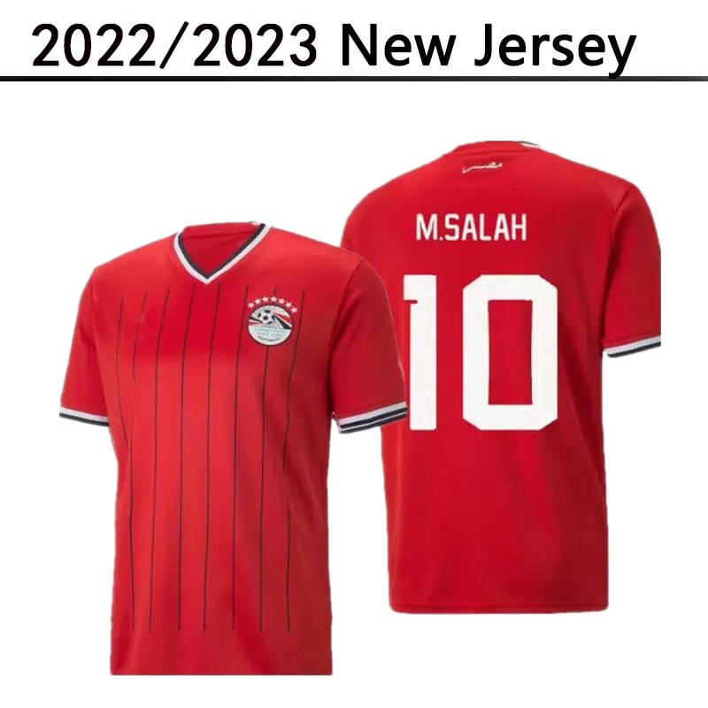 

2022 2023 Egypt Soccer Jerseys KAHRABA Mens 22 23 National Team Home Red Away White M.SALAH RAMADAN KAHRABA ELNENY Trezeguet Football Shirt Uniforms