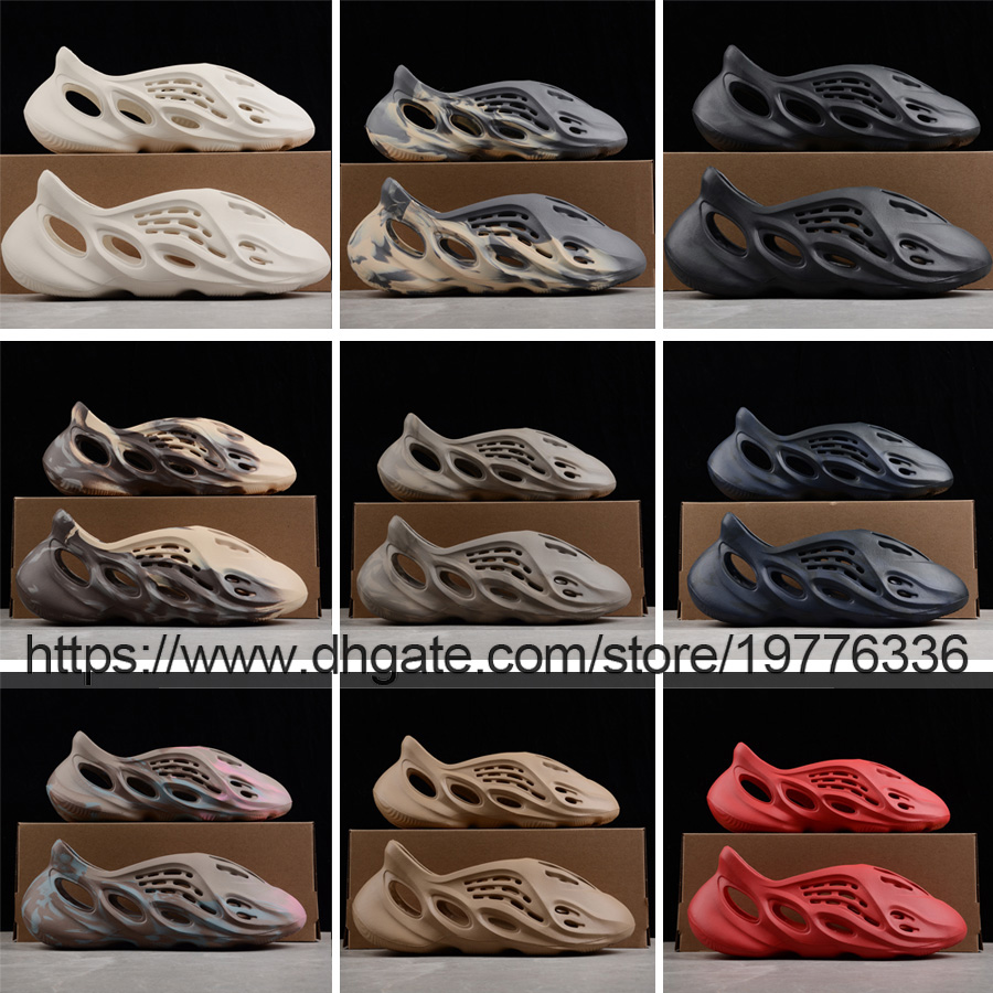 

Original Sliders Designer Foam Runner Sandals For Mens Woman Slippers Top Quality Slide Comfortable Soft Leather EVA Ladies Womens Slides Sandal Unisex EUR36-47