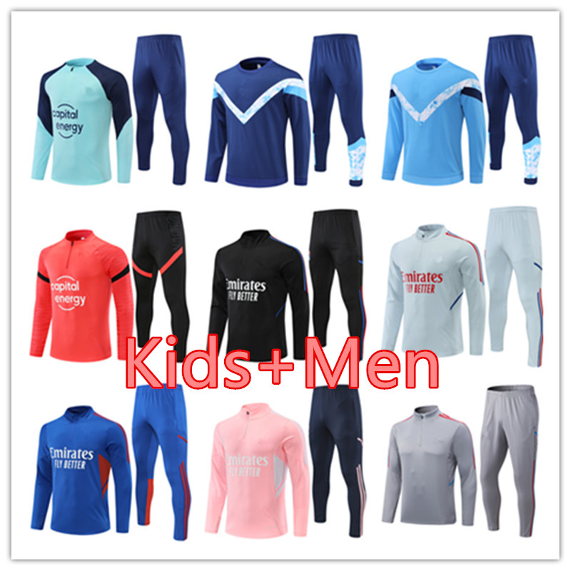 

2022 2023 football jerseys mens and kids kit soccer tracksuit jersey 2122 training jacket chandal futbol survetement foot, 18