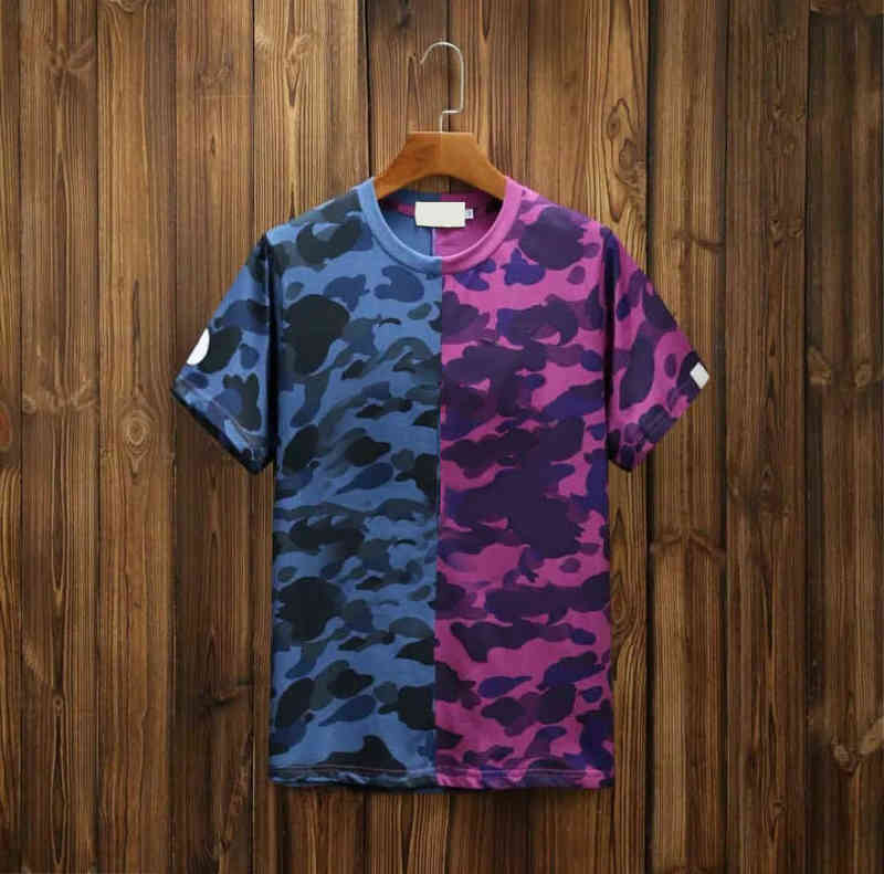 

Men Summer t shirt Camouflage Style Short Sleeve Male Extended Casual Clothing Man Print tees Sale Trendy T-shirt Fashion Quick Dry Top, Purple
