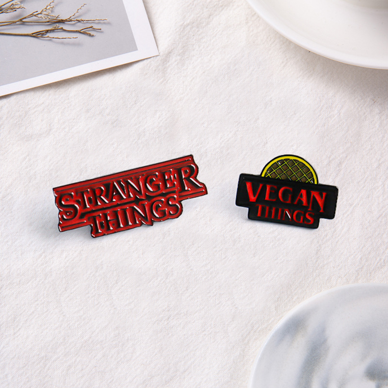 

STRANGER THINGS Enamel Pins TV Series Eleven Brooch Friends don't lie Badge Denim Shirt Lapel Pin Gothic Jewelry Gift for Fans 2 COLORS, Color #1