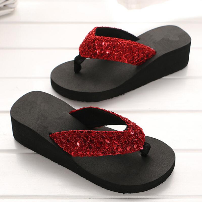 

Slippers Rhinestone Women Flip Flops Summer Crystal Bling Beach Slides Sandals Casual Shoes Slip On Slipper Bath ShoesSlippers, Brown
