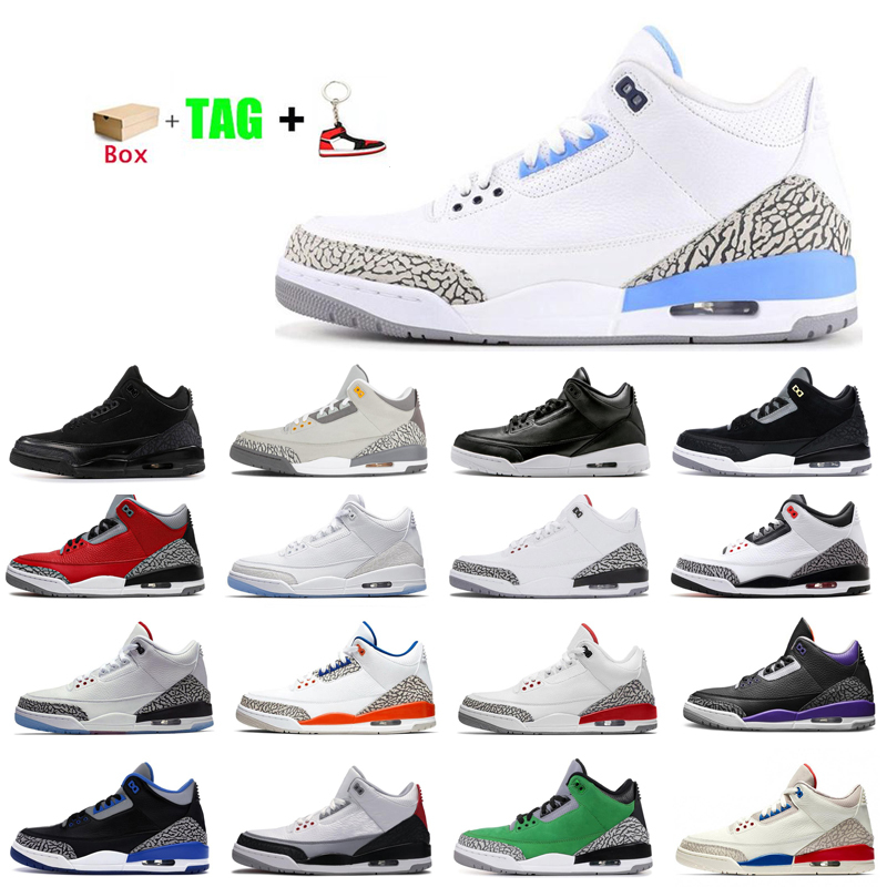 

Jumpman 3 Basketball Shoes 3s Mens Womens Casual Sneakers UNC Black White Fragment Flight Knicks Fire Red Bio Beige Cool Grey Tinker Fashion Trainers Size 40-47, #8 fire red denim