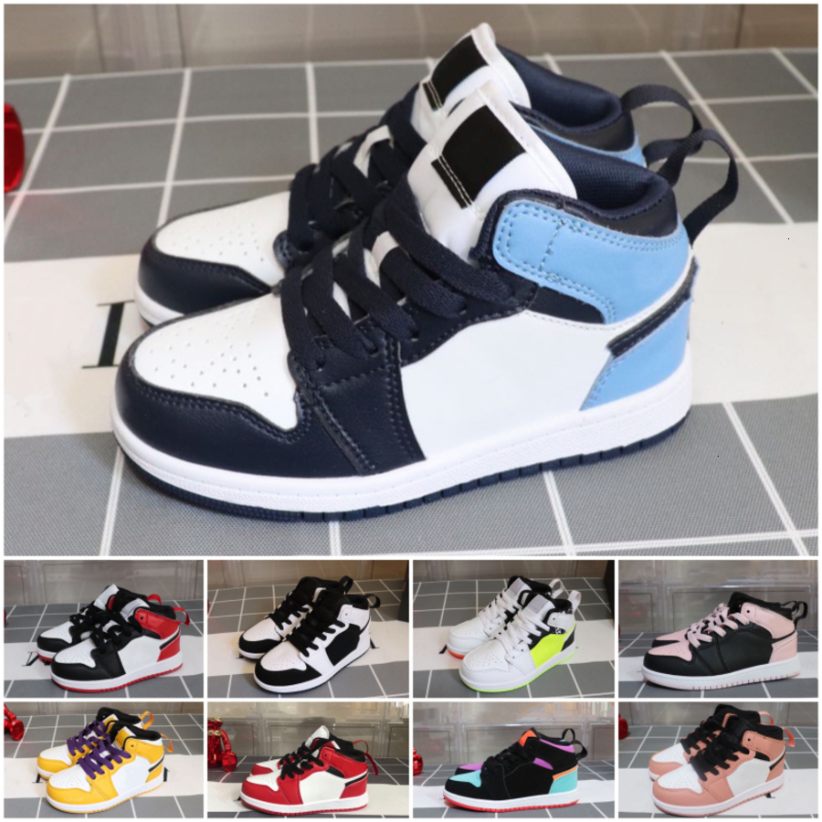 

J1 Children Boy 1s Top Kids Quality Basketball Shoes Jumpman Girls Top 3 Bred Black Red White Sneakers Chaussures Zapatos, Color 2