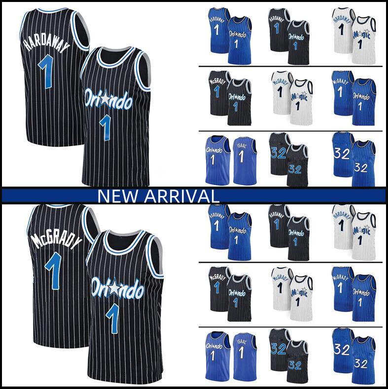 

Orlando''Magic''Jonathan 1 Isaac Jersey Penny Tracy Hardaway 1 McGrady 32 Black White Blue Retro Mesh Basketball Jerseys, Retro (mai di)