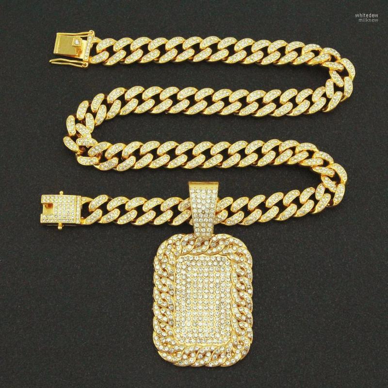 

Chains 4 Styles Men's Hip Hop Necklace Out Bling Diamond Cuban Link Chain Jewelry Gifts