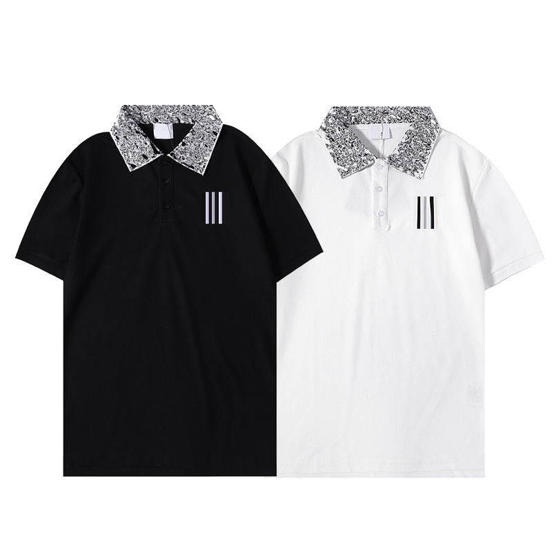 

22ss Summer men designer Chao brand high-grade tee round neck men casual Polo women T-shirt printed quick-drying couple short sleeves, White;black