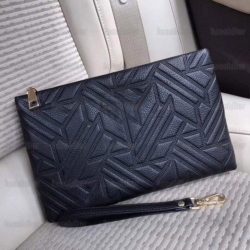 

toiletry cosmetic envelope bag briefcase clutch bag leather embossed casual la medusa pouch wallet purse Y8gE#
