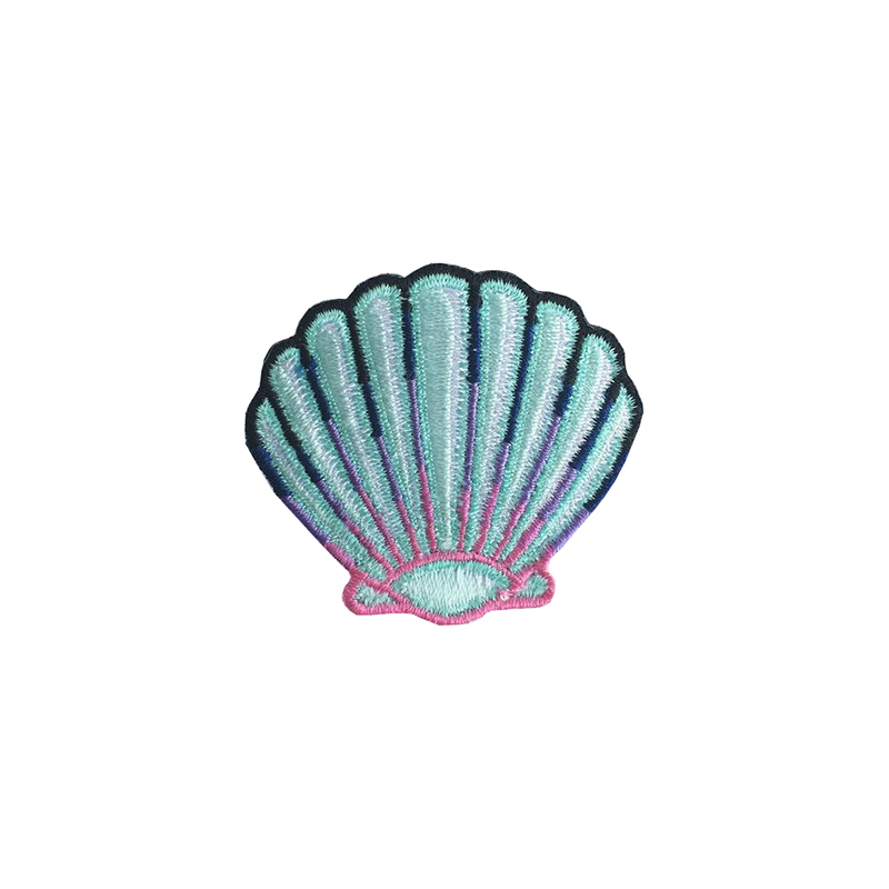

Fashion Seashell Sewing Notions Embroidery Iron On Patches For Clothing Shirts Hats Cartoon Design Custom Patch