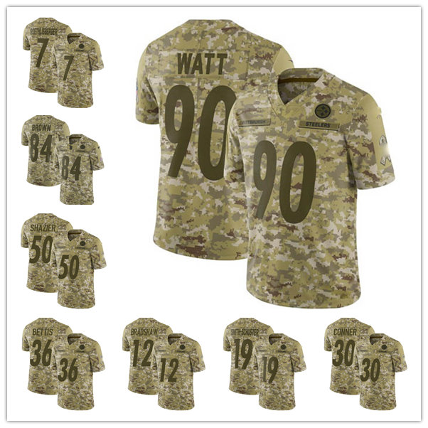 

Jersey Pittsburgh''Steelers''MEN WOMEN YOUTH Kenny Pickett T.J. Watt Minkah Fitzpatrick Limited Football Camo 2018 Salute to Service