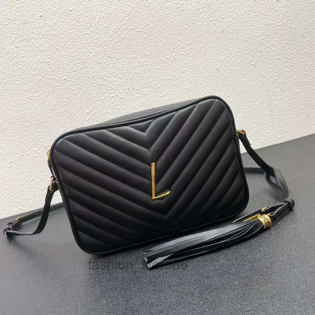 

Designer bags fashion lou quilted leather camera bag classic tassel womens bag one shoulder cross body, Red gold hardware