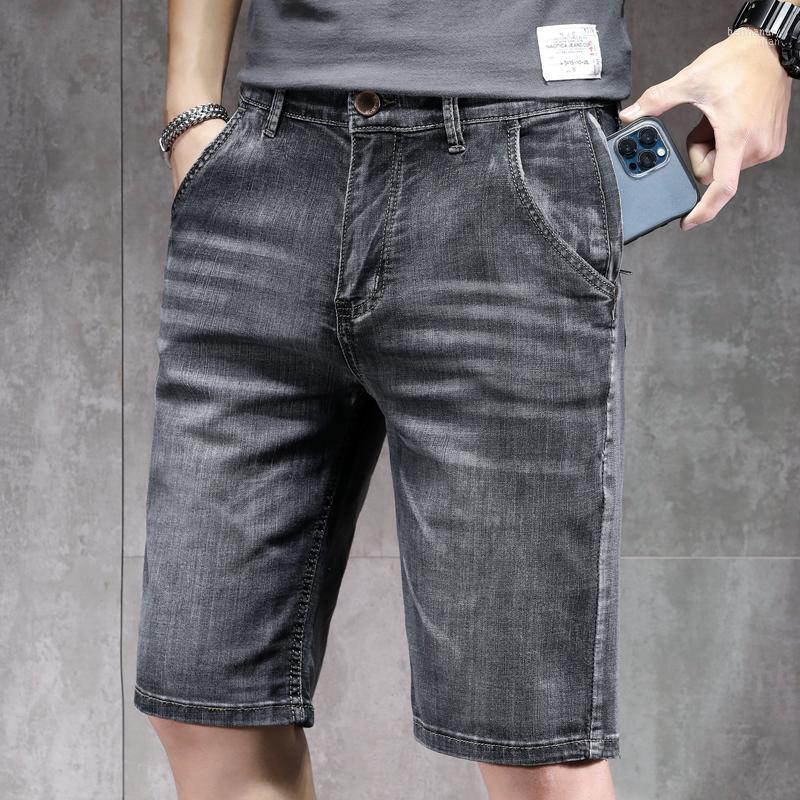 

Men's Jeans Summer Men's Straight Denim Shorts High Quality Business Casual Loose Five Point Pants Male Brand Black ClothesMen's Bert22, Light blue