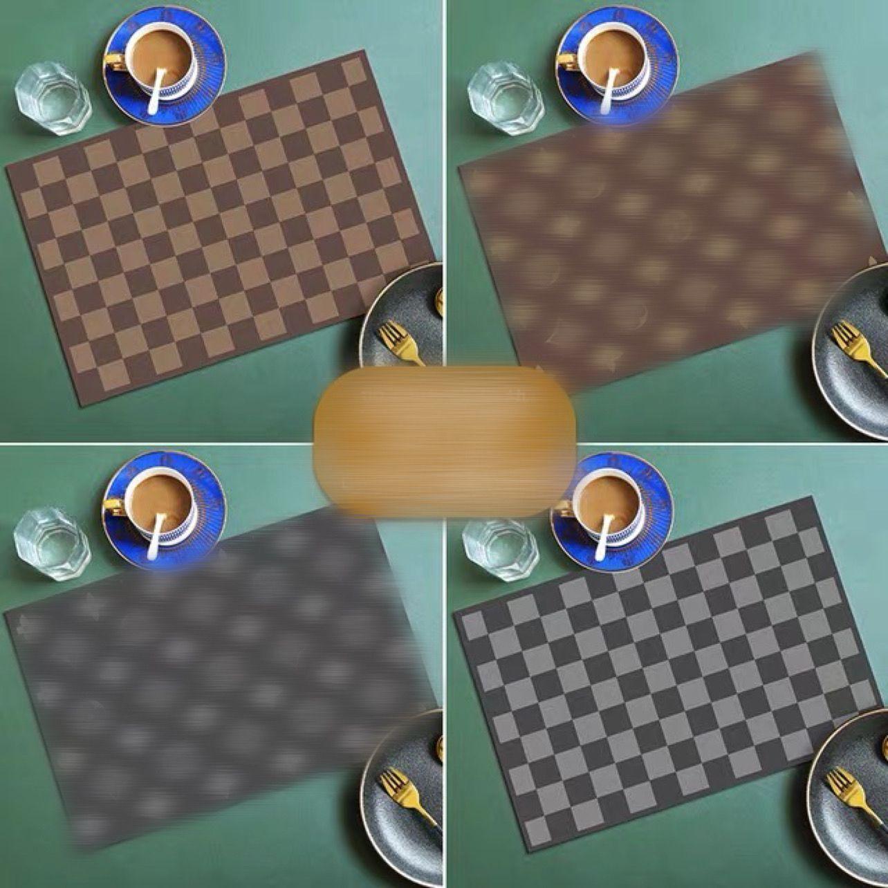 

Signage classic Placemat Pads signage Old Flower and Rope Pattern Design Printed PU fabric Mat Pad 11 color for dinner party home hotel cafe Table Decoration