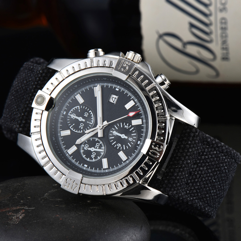 

Full Brand Wrist Watches Men Male Casual Sport Style Luxury Nylon Strap Quartz Clock Br 04, All black