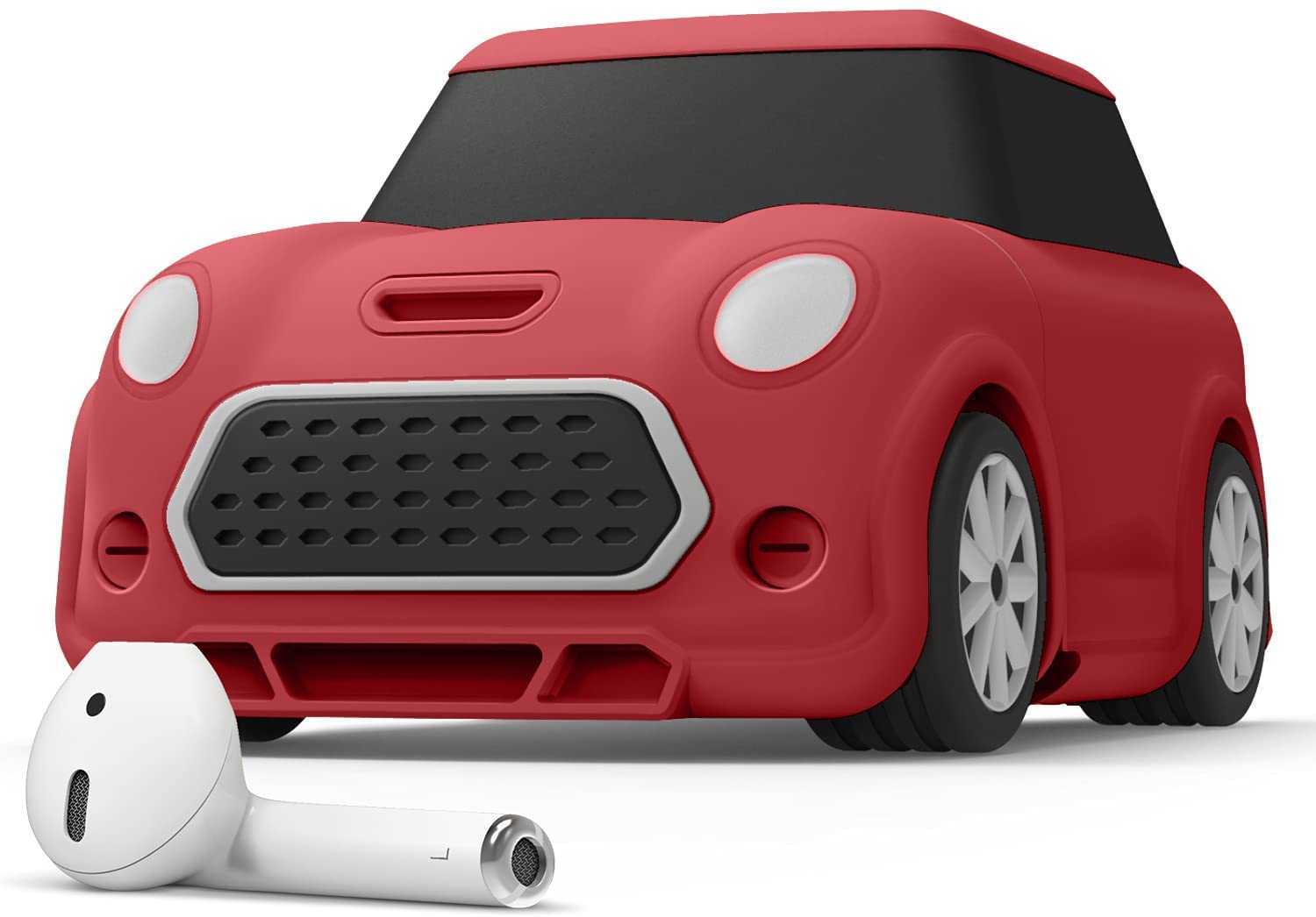Mini AirPods de voiture avec porte-clés compatibles avec des airs 1 et compatibles avec des airpods 2 [phares et feux arrière brillent dans le