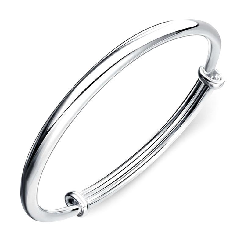 

Bangle Silver Color Romantic Lovely Fashion Female Handmade Jewelry Pure BraceletBangle