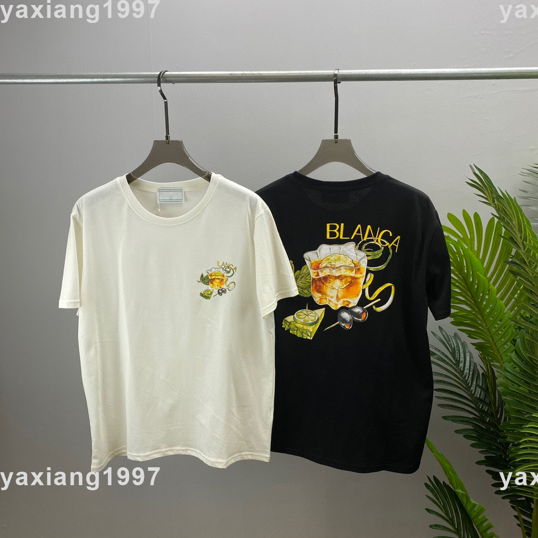spring and summer new shirt high grade cotton Sweatshirts printing short pants sleeve round neck panel T-Shirt s-m-l-xl-xxl-xxxl black white y-11