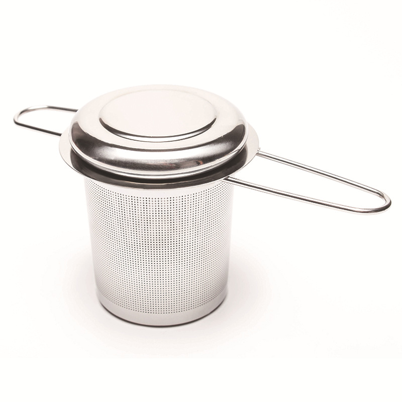 

Tea Tools Stainless Steel Mesh Loose Leaf Tea Infuser Strainer Diffuser with Lid Folding Handle Spice Filter Steeper XBJK2203