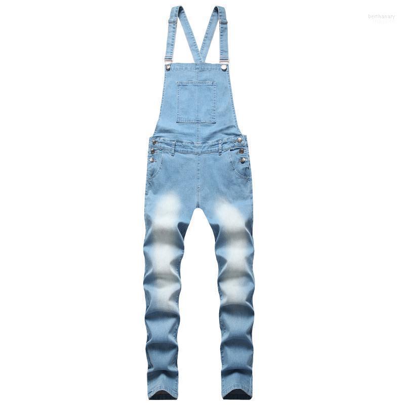 

Men' Jeans Strap Multi-Pocket Trim Light Blue Men' JeansMen' Bert22