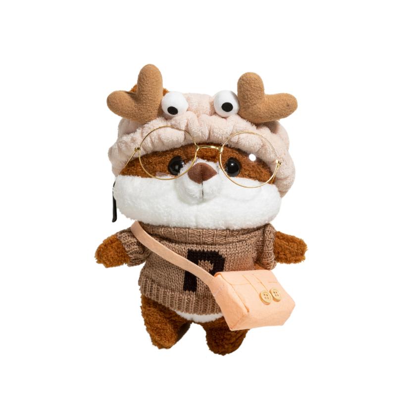 

Evening Bags Female Bag 2022 Wool Single Shoulder Slant Cute Plush Autumn Winter Lamb Elk Chain Small BagEvening, Dark khaki