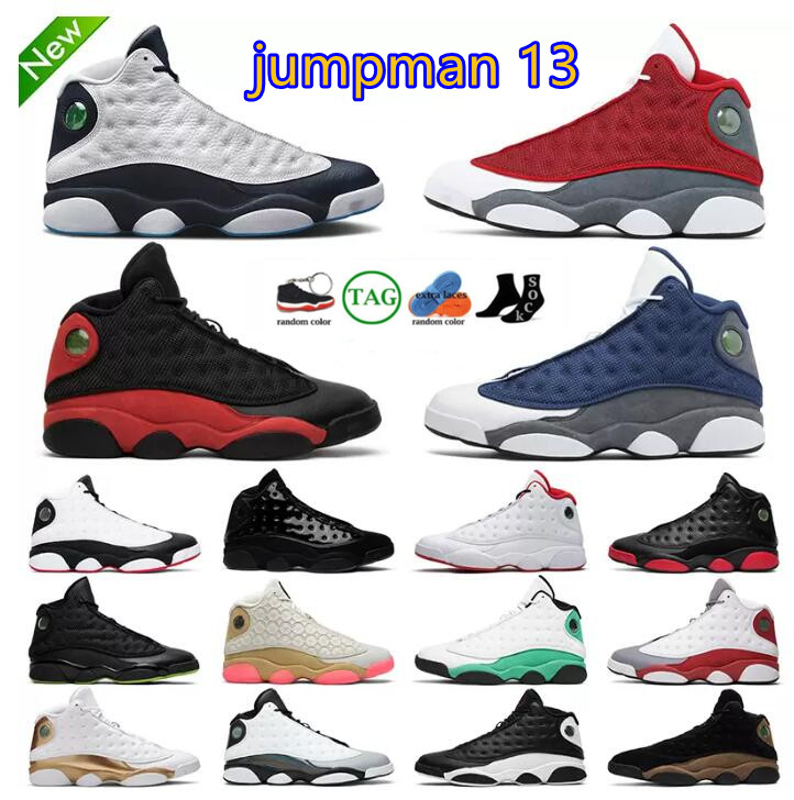 

high quality jumpman 13 retro men Basketball Shoes 13s Obsidian Red Flint Hyper Royal Black Cat CNY outdoor mens trainer sports sneakers, Coffee