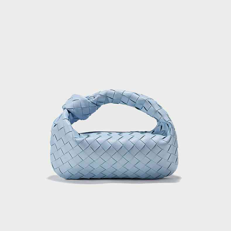 

Venetas Women Bottegas Luxury Handbags Quality High Home Same Hand Woven Leather Womens Bag Armpit 2022 Portable Soft Dumplings, Blue