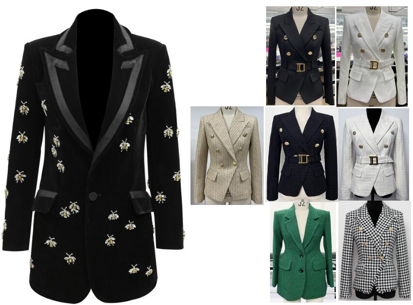 

Womens Suits & Blazers Spring Summer Autumn Winter Casual Slim Woman Long Jackets Skirt Fashion Lady Office Suit Pockets Business Notched Co, White;black