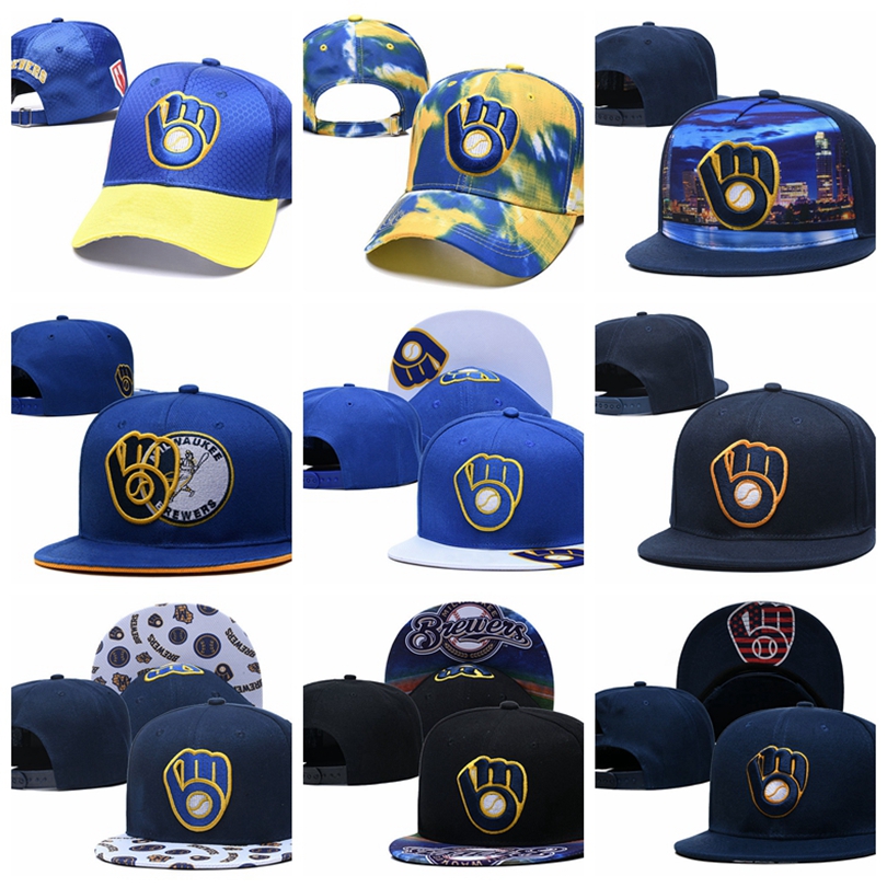 

10 styles New Arrival Brewers Embroidery Cotton Snapback Caps gorras bones men women hip hop adjustable Hats Baseball Bone