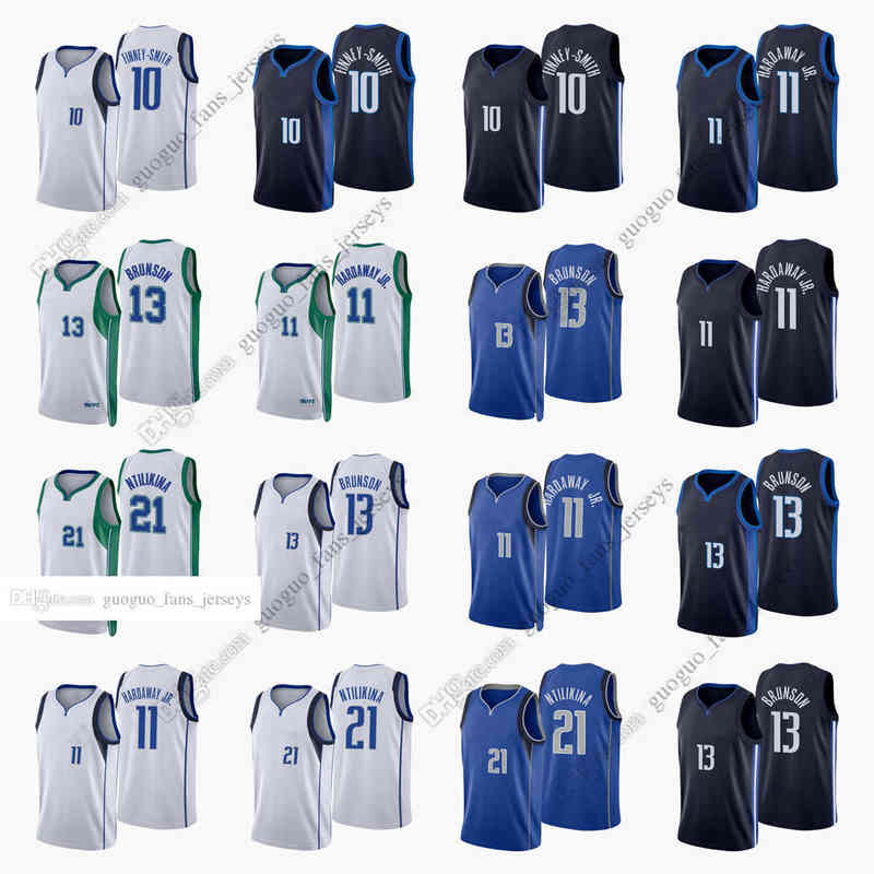

Custom Printed 2022 New City Basketball Jerseys 10 Finney-Smith 11 Hardaway 13 Brunson 21 Ntilikina Blue White Black High Quality Jersey Siz