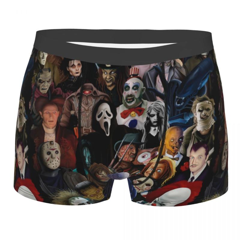 

Underpants Novelty Boxer Shorts Panties Briefs Men Horror Chucky Movie Play Childs Underwear Polyester For Male -XXLUnderpants, Army green
