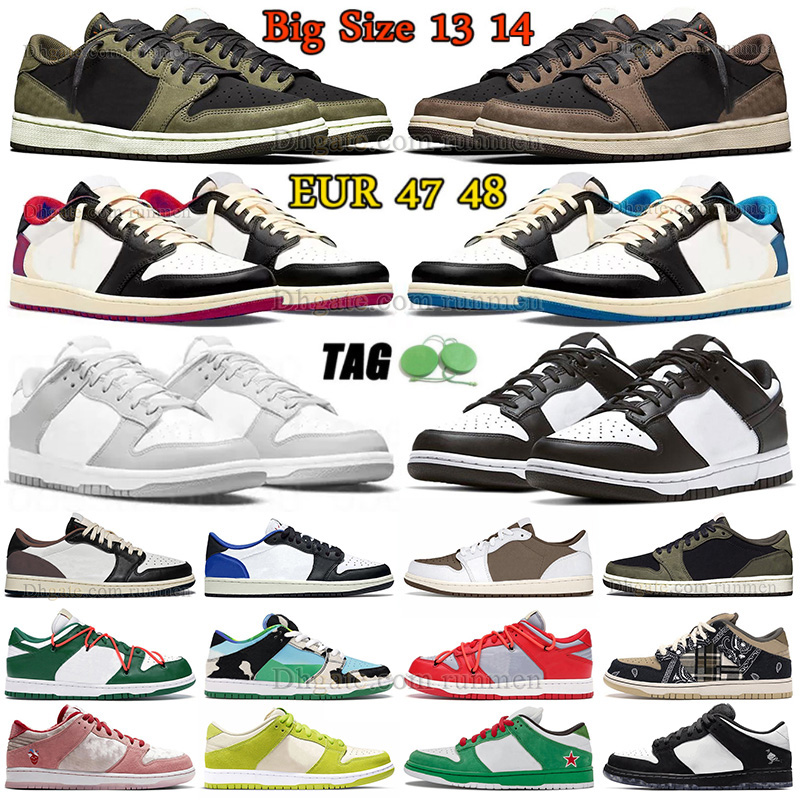 

BIG SIZE Collection Mens Running Shoes 1s Low US 13 14 Sneakers Jumpman 1z Ts Fragment Reverse Dark Mocha Bred Toe Dunksb Lows Black White Panda Trainer Tn Plus Eur 47 48, Y29 36-47 dazzling blue