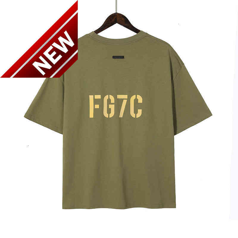 

50% off discount of God Essentials Fog Fear Fashion Co Branded Fg7c Fashion Short Sleeve T-shirt, Army green