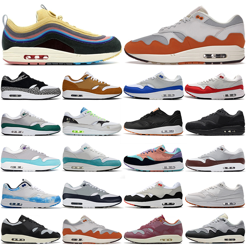 

Newest Mens Running Shoes 1 87 Patta Waves White Black Sean Wotherspoon Grey Curry Monarch Noise Aqua Sneakers Men Women Outdoor Sports, Patta waves noise aqua