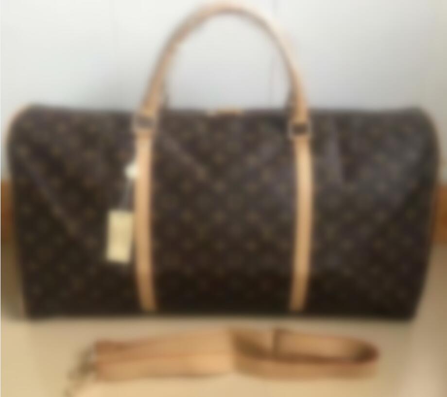 High quality luxury designer Duffel bags men women travel bag hand luggage pu leather handbags large cross body totes 55cm 02