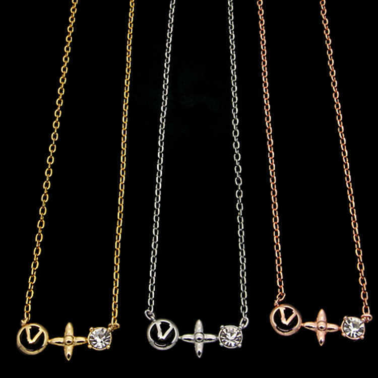 Rose Gold Silver Fashion Jewelry Necklaces Wings Gift Natural Stone Pendants Mixed Swarovski Crystals Anchor Retro Necklace-image-749872155