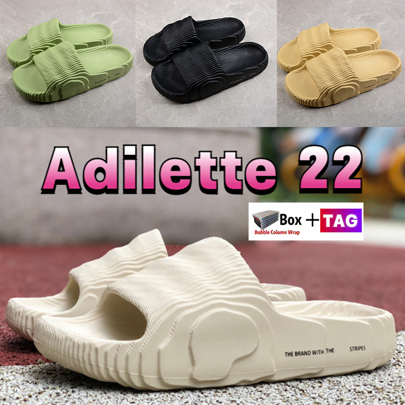 

Newest Slippers adilette 22 slide men woman sandals black grey magic lime st desert sand Man Slipper Outdoor Casual Slides Designer Women Sandal Summer Shoes, No.7- shoes box