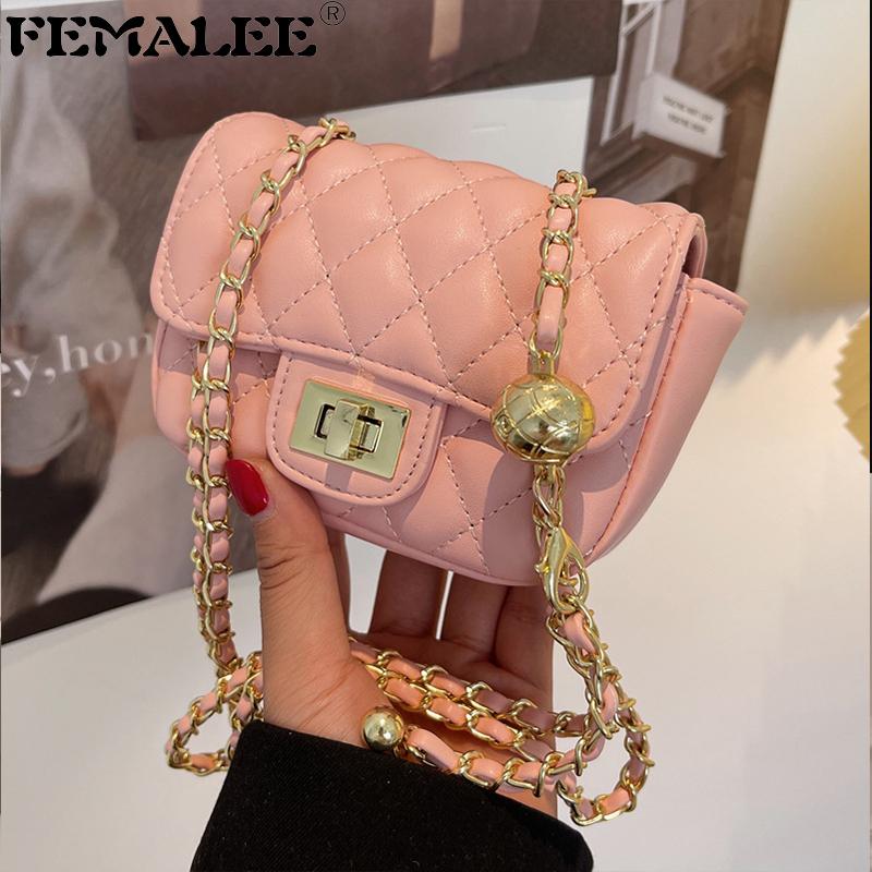 

Shoulder Bags Rhombus Ladies Designer Chains Messenger 2022 Luxury Embroidery Candy Color Women Chic Purses And HandbagsShoulder, Black