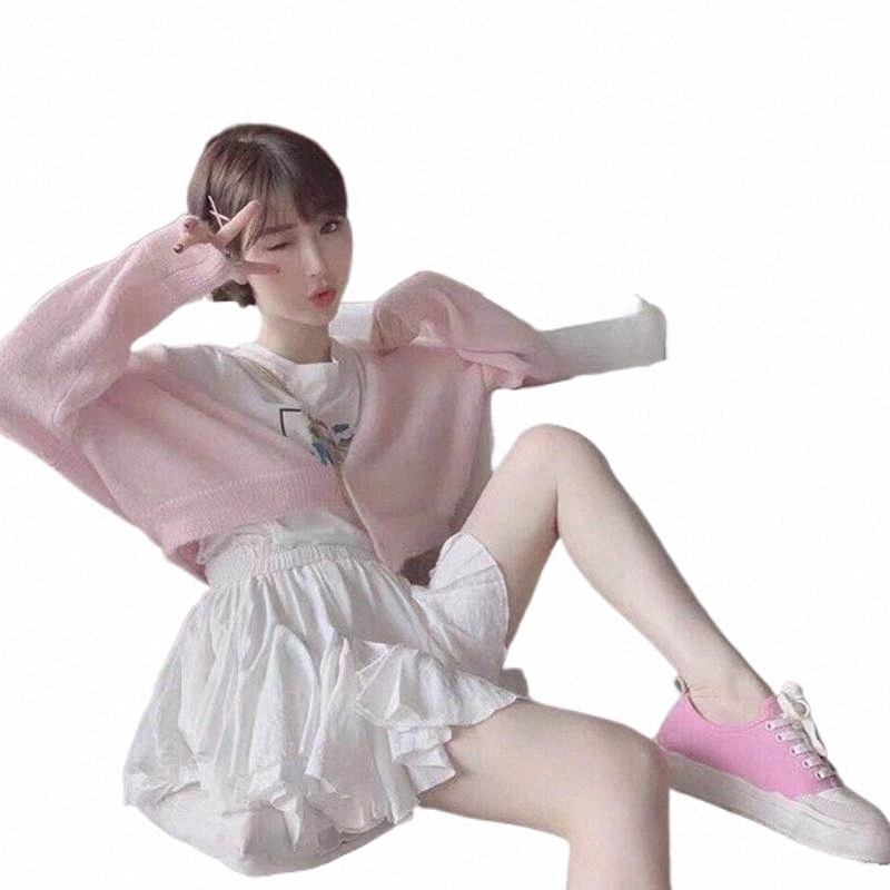 

skirts Paris Girl White Black Chiffon Summer Shorts Skirt Women Fashion Korean High Waist Tutu Pleated Mini Sun School Female 73jZ#, Withe