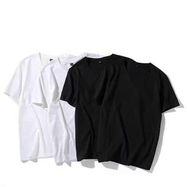 round neck solid color T shirt summer cotton bottoming short sleeved mens and womens half-sleevedH4fgg