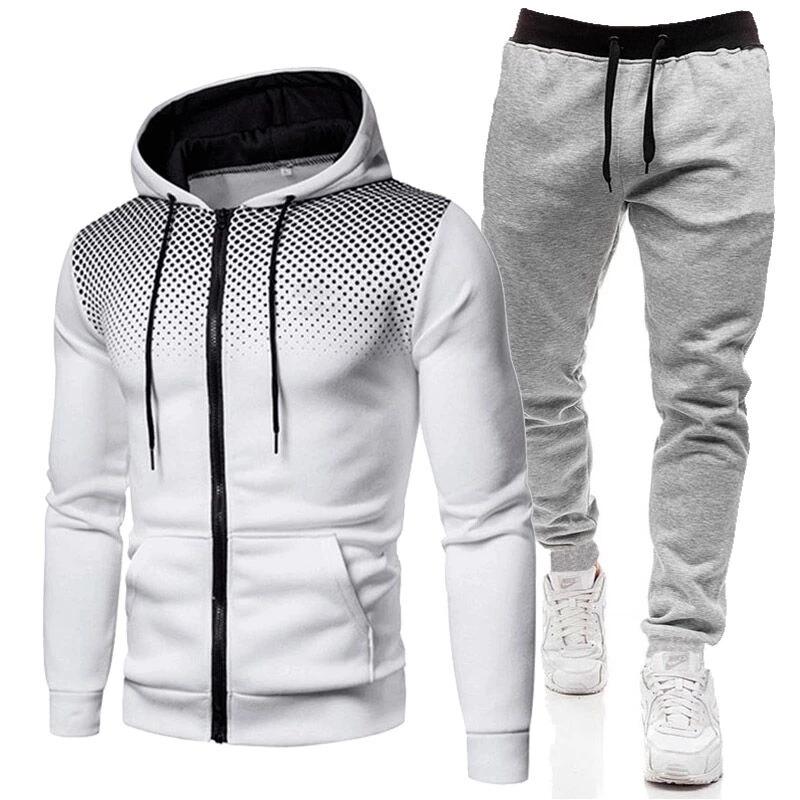 

Men' Tracksuits Classic Design Brand Men' Sets Long Sleeve Pullover Jogging Trousers 2 Pieces Suits Fitness Running Sportswer MaleMen, 12