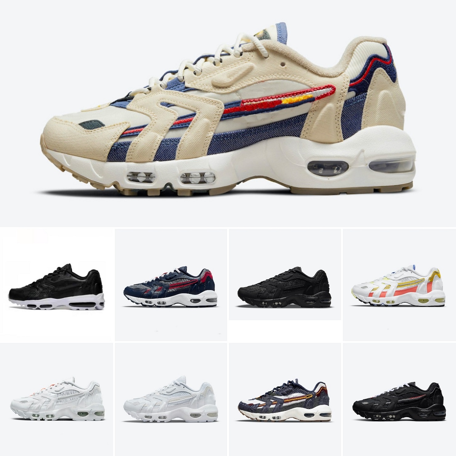 

96 shoe designer Sneaker tn Woman Tech navy sport sail black white lace up pippeng 96s red QS BEACH triple rubber outsole cloth upper men women rubber anti slip, #2
