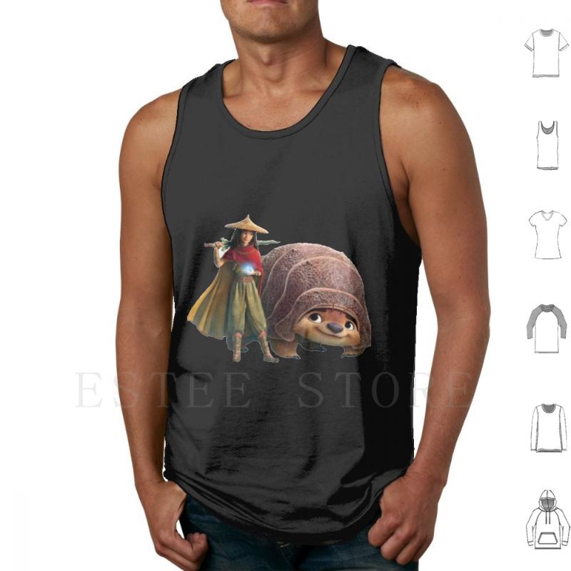 

Men' Tank Tops Raya And The Last Dragon Vest Cotton Fantasy Sisu Film Kids Animation 2022 Actions Animated, White;black