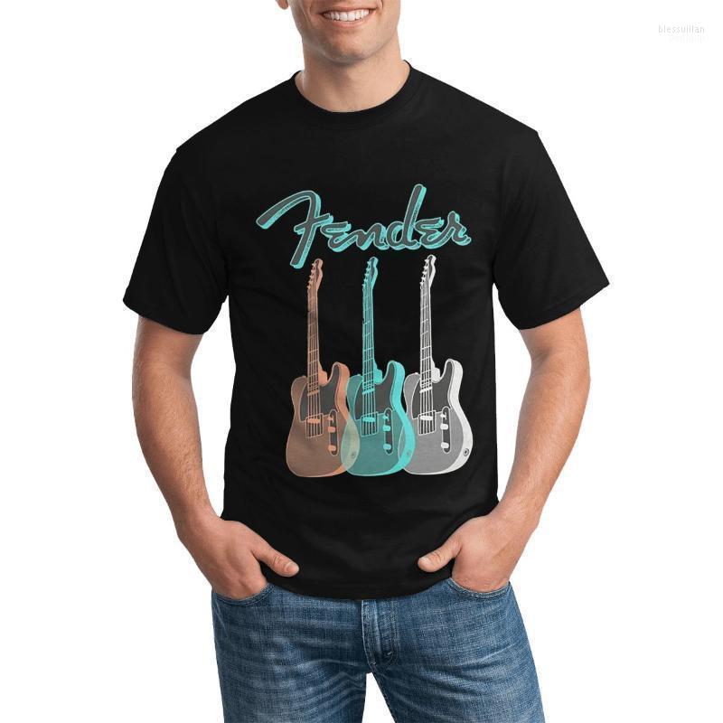 

Men's T-Shirts Fender Electric Guitars Telecaster Anime Men T Shirt Oversized T-shirt MusicMen's Bles22, Black
