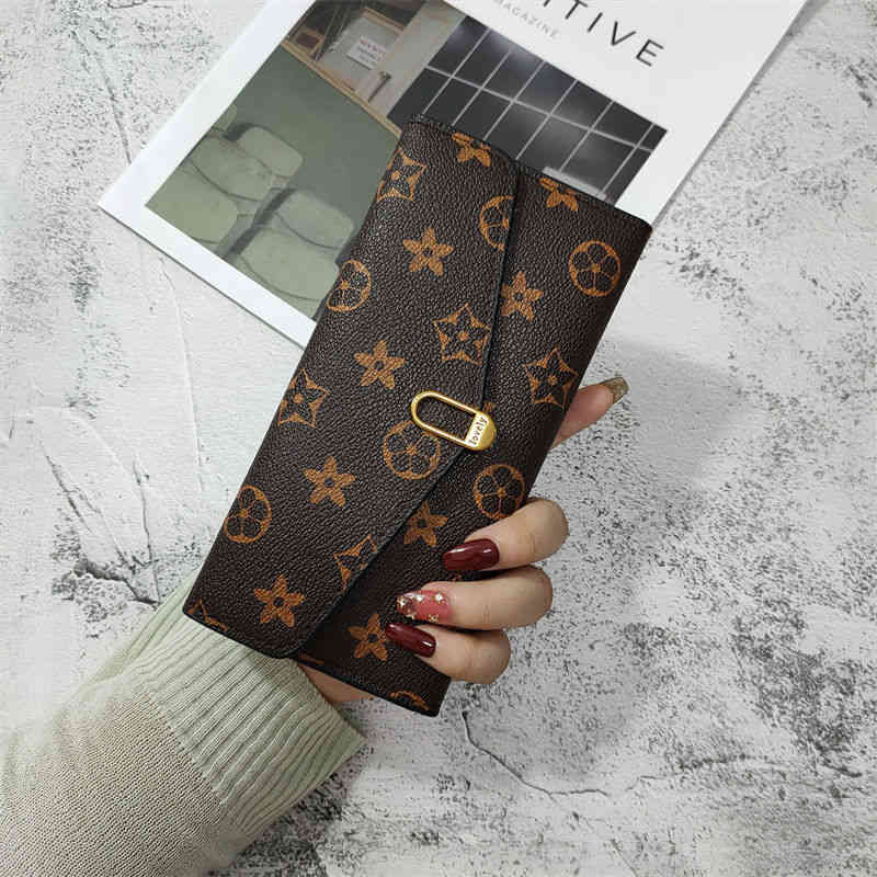 

Designer cc Wallet Card Womens Mens Fashion Bags Long Wallet Womens New Retro Fashion Personalized Folding Multi Card Holder Handbag Clip, Gd flower