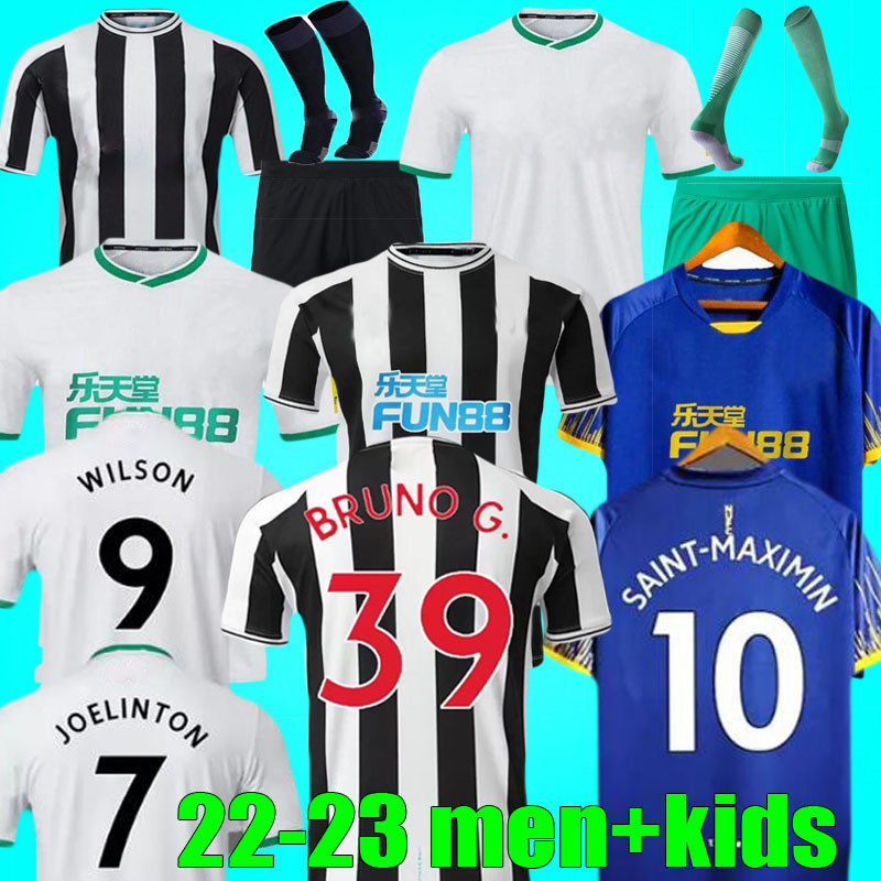

WILSON SAINT-MAXIMIN BRUNO G. 2022 2023 Soccer Jersey TRIPPIER MURPHY SHELVEY united 22 23 Football Shirt aldult men Kids Kit set Shearer WOOD TARGETT home away 3rd, 22-23 away aldult+patch