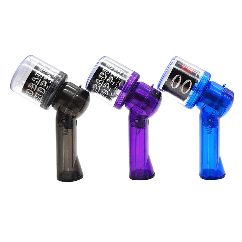 

Electric Tobacco Grinder Crusher Transparent Herb Smoke Grinders Pollen Spice Cigarette Metal Handheld Chopper Plastic JY1192