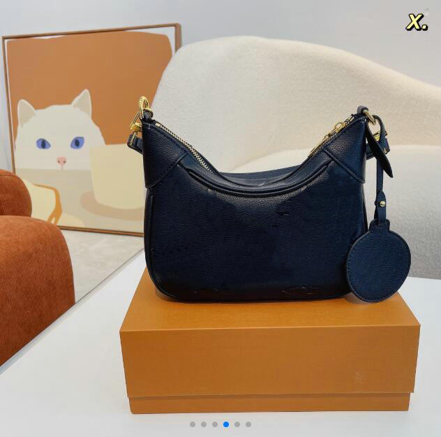 

designer embossing Lychee leather hobo women shoulder bag Chest pack lady Tote handbag purse messenger bags handbags purses, Black embossing