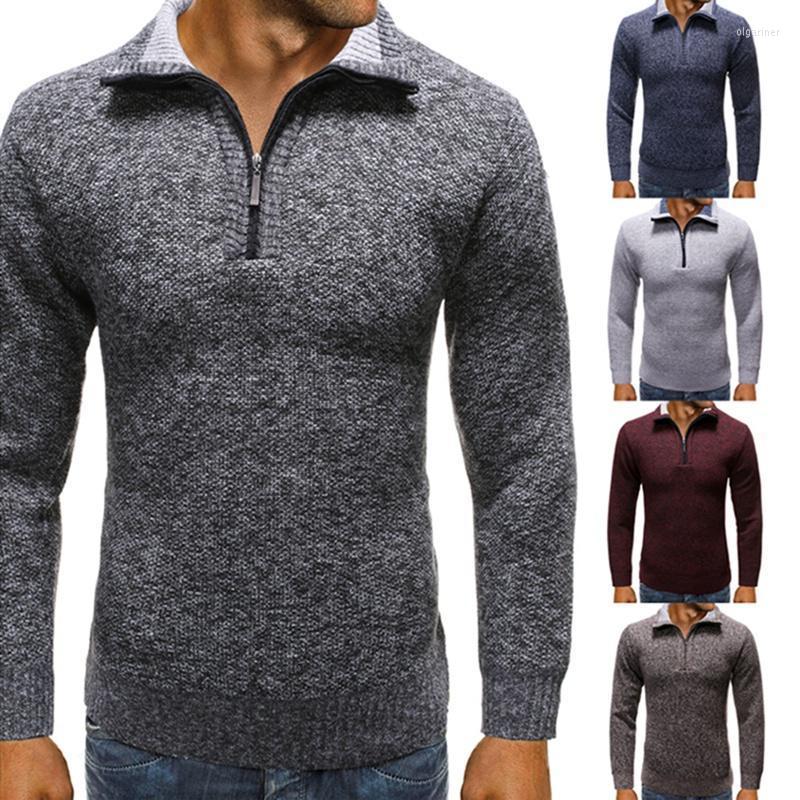 

Men's Sweaters Men's Zipper Plus Velvet Padded Pullover Sweater Cardigan Stand Collar CoatMen's Olga22, Blue